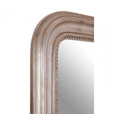 Gaia Silver Wood Wall Mirror, Mirrored, Wood, Silver