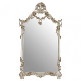 Romeo Rectangular Framed Wall Mirror, Mirrored Glass, Resin, Champagne