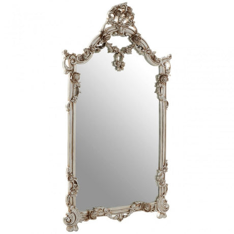 Romeo Rectangular Framed Wall Mirror, Mirrored Glass, Resin, Champagne