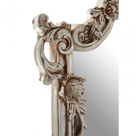 Romeo Rectangular Framed Wall Mirror, Mirrored Glass, Resin, Champagne