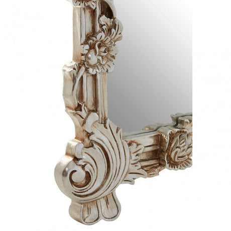 Romeo Rectangular Framed Wall Mirror, Mirrored Glass, Resin, Champagne