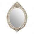 Romeo Champagne Oval Framed Wall Mirror, Mirrored Glass, Resin, Champagne