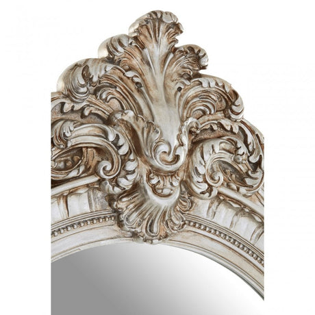 Romeo Champagne Oval Framed Wall Mirror, Mirrored Glass, Resin, Champagne