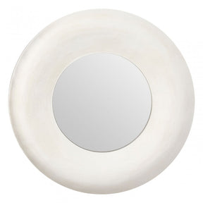 Champagne Wall Mirror, Mirrored Glass, White