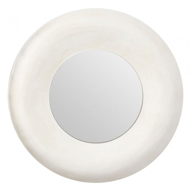 Champagne Wall Mirror, Mirrored Glass, White