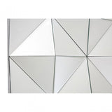 Geometric Wall Mirror, Wood, Mirrored Glass, Silver