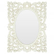 Stansie Wall Mirror, Mirrored Glass, White