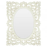 Stansie Wall Mirror, Mirrored Glass, White