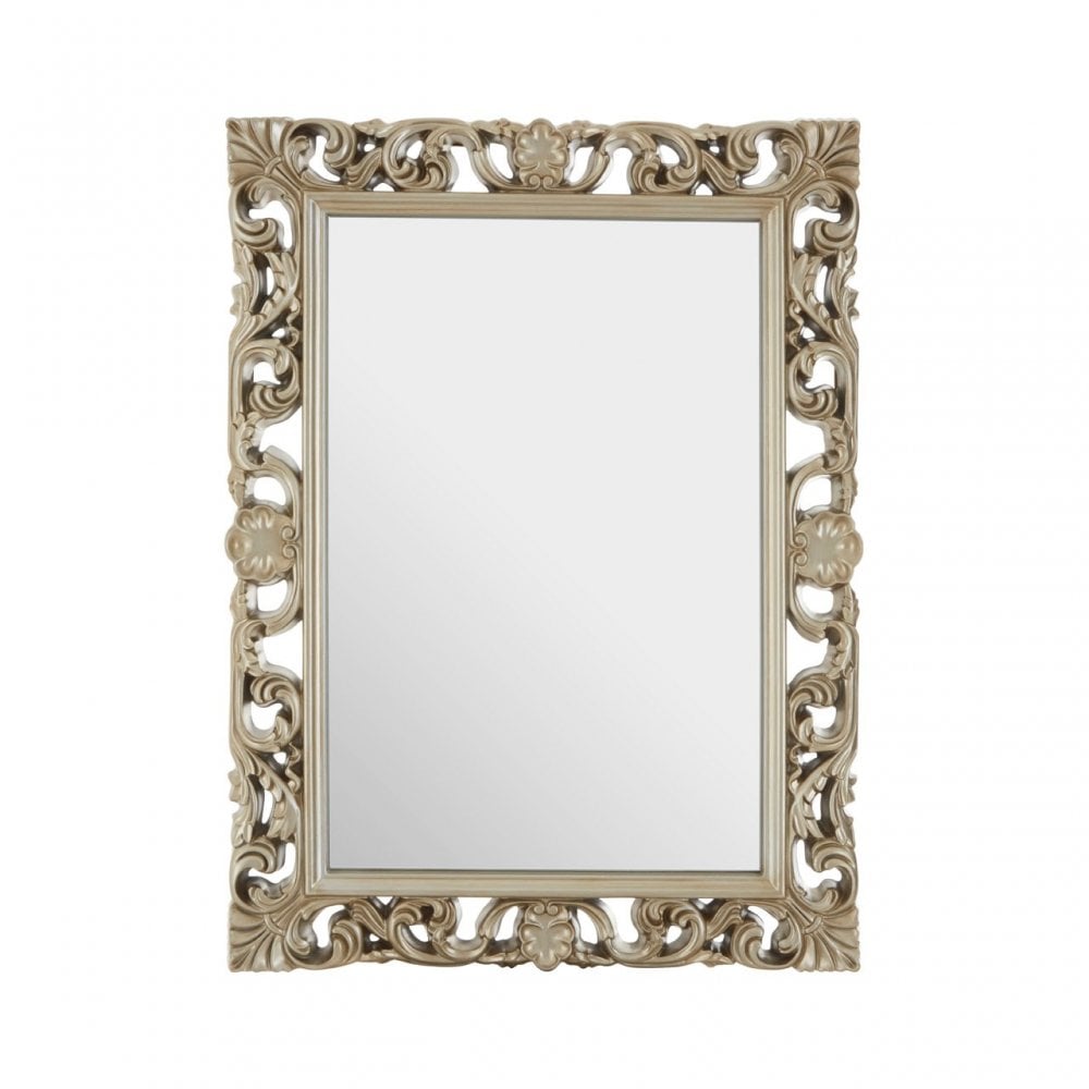 Satu Wall Mirror, Mirrored Glass, Gold