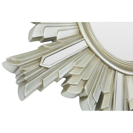 Sevan Wall Mirror, Mirrored Glass, Silver