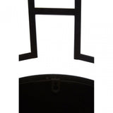 Jalal Round Wall Mirror, Mirrored Glass, Black