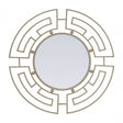 Jalal Round Wall Mirror, Mirrored Glass, Silver