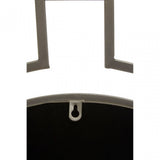 Jalal Round Wall Mirror, Mirrored Glass, Silver
