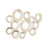 Marcia Hammered Silver Wall Mirror, Glass, Silver