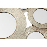 Marcia Hammered Silver Wall Mirror, Glass, Silver