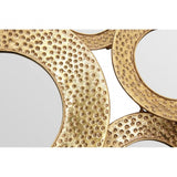 Marcia Hammered Gold Wall Mirror, Glass, Gold