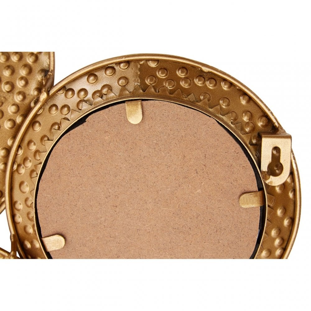 Marcia Hammered Gold Wall Mirror, Glass, Gold