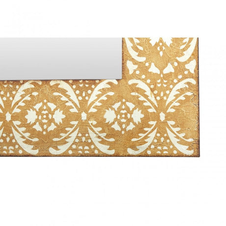 Damask Wall Mirror, Wood, Mirrored Glass