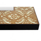 Damask Wall Mirror, Wood, Mirrored Glass