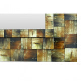 Horn Wall Mirror, Wood, Mirrored Glass