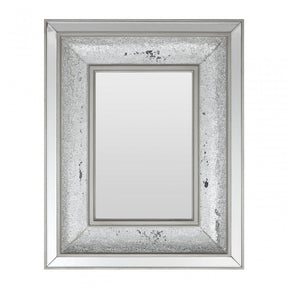 Wallis Wall Mirror, Wood, Mirrored Glass, Silver