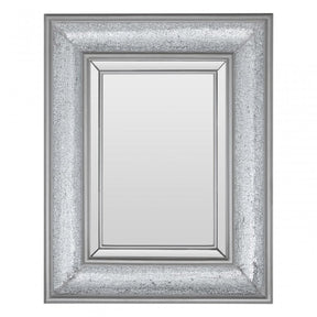 Winnie Wall Mirror, Wood, Mirrored Glass, Silver