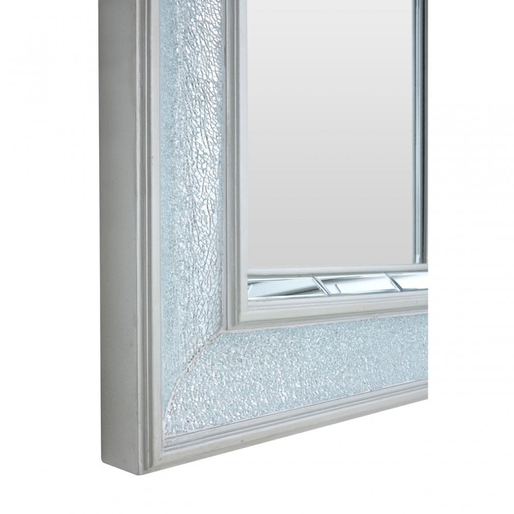 Winnie Wall Mirror, Wood, Mirrored Glass, Silver