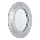 Wren Oval Wall Mirror, Wood, Mirrored Glass, Silver