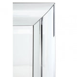 Rectangular Wall Mirror, Wood, Mirrored Glass, Silver