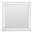 Square Wall Mirror, Wood, Mirrored Glass, Silver
