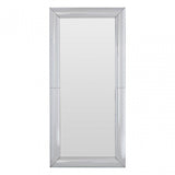 Square Wall Mirror, Wood, Mirrored Glass, Silver