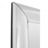 Square Wall Mirror, Wood, Mirrored Glass, Silver