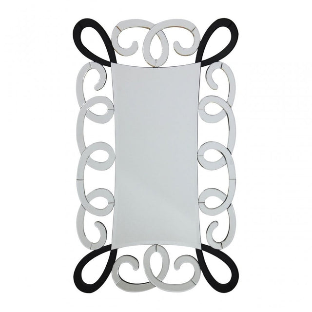 Wall Mirror, Wood, Mirrored Glass, Silver