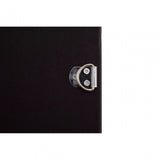 Black/White Genuine Cowhide Wall Mirror, Cowhide, Mirrored Glass, Stainless Steel, Black