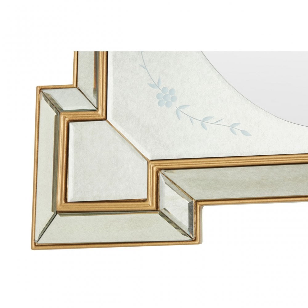 Rectangular Wall Mirror, Wood, Mirrored Glass