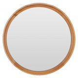 Tuskin Wall Mirror, Beechwood, Mirrored Glass
