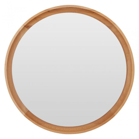 Tuskin Wall Mirror, Beechwood, Mirrored Glass