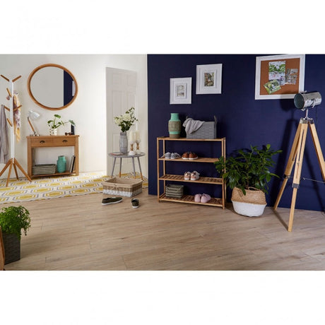 Tuskin Wall Mirror, Beechwood, Mirrored Glass