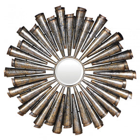 Tribeca Silver Wall Mirror, Iron, Mirrored, Silver