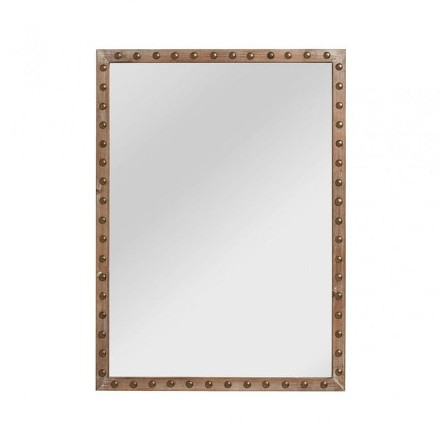 Tribeca Wall Mirror, Fir Wood, Glass, Natural