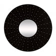 Sloane Round Wall Mirror, Wood, Mirrored Glass, Black
