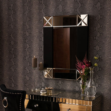 Boulevard Wall Mirror, Wood, Mirrored Glass