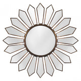 Verona Petal Wall Mirror, Mirrored Glass, Gold