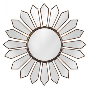 Verona Petal Wall Mirror, Mirrored Glass, Gold