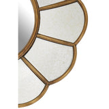 Verona Floral Wall Mirror, Mirrored Glass, Gold