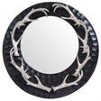 Rockclif Rockclif Antler Wall Mirror, Mirrored, Nickel, Black