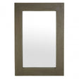 Baxter Wall Mirror, Cement Finish, Mirrored Glass, Grey
