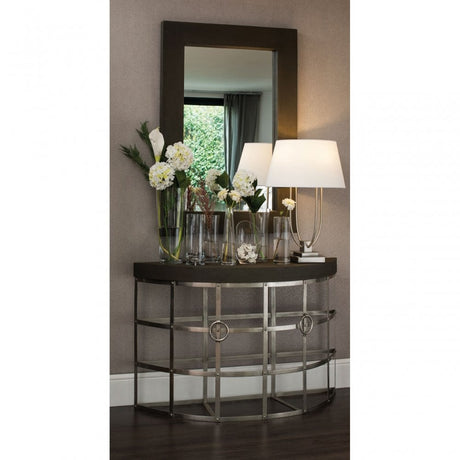 Baxter Wall Mirror, Cement Finish, Mirrored Glass, Grey
