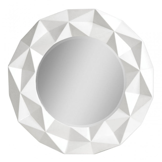 Wall Mirror, Mirrored Glass, White