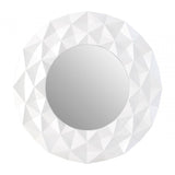 Wall Mirror, Polyresin, Mirrored Glass, White